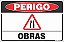 Placa de perigo obras - Imagem 1