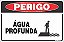 Placa de perigo água profunda - Imagem 1