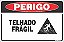 Placa de perigo telhado frágil - Imagem 1