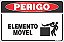 Placa de perigo elemento móvel - Imagem 1