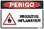 Placa de perigo produtos inflamáveis - Imagem 1