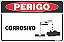 Placa de perigo corrosivo - Imagem 1