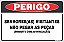 Placa de perigo senhores(as) visitantes não pegar as peças (somente com autorização) - Imagem 1