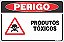Placa de perigo produtos tóxicos - Imagem 1