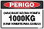 Placa de perigo capacidade máxima permita 1000kg (usar somente para cargas) - Imagem 1