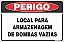 Placa de perigo local para  armazenagem de bombas vazias - Imagem 1