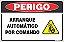 Placa de perigo arranque automático por comando - Imagem 1