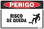 Placa de perigo risco de queda - Imagem 1
