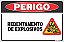 Placa de perigo rebentamento de explosivos - Imagem 1