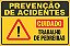 Placa de prevenção de acidente cuidado trabalho de pedreiras - Imagem 1