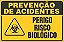 Placa de prevenção de acidente perigo risco biológico - Imagem 1