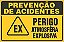 Placa de prevenção de acidente perigo atmosféra explosiva - Imagem 1