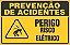 Placa de prevenção de acidente perigo risco elétrico - Imagem 1