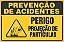 Placa de prevenção de acidente perigo projeção de partículas - Imagem 1