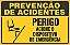 Placa de prevenção de acidente perigo acione o dispositivo de emergência - Imagem 1