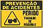 Placa de prevenção de acidente perigo trabalho de máquinas - Imagem 1