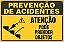 Placa de prevenção de acidente atenção pode prender objetos - Imagem 1