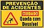 Placa de prevenção de acidente cuidado queda com desnível - Imagem 1