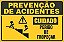 Placa de prevenção de acidente cuidado perigo de tropeçar - Imagem 1