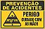 Placa de prevenção de acidente perigo cuidado com as mãos - Imagem 1