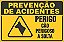 Placa de prevenção de acidente perigo cão perigoso  a solta - Imagem 1