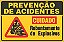 Placa de prevenção de acidente cuidado rebentamento de explosivos - Imagem 1