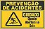 Placa de prevenção de acidente cuidado  queda abertura no  solo - Imagem 1