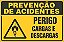 Placa de prevenção de acidente perigo cargas e  descargas - Imagem 1