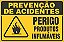 Placa de prevenção de acidente perigo produtos inflmáveis - Imagem 1