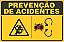 Placa de prevenção de acidente risco  de esmagar as mãos - Imagem 1