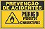 Placa de prevenção de acidente perigo produtos combustíveis - Imagem 1