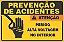 Placa de prevenção de acidente perigo  alta voltagem no interior - Imagem 1