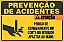 Placa de prevenção de acidente perigo de  esmagamento ou corte no interior afastar as mãos - Imagem 1