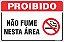 Placa de fumante não fume nesta área - Imagem 1