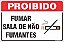 Placa de fumante de proibido fumar sala de não fumantes - Imagem 1