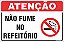Placa de fumante de proibido não fume no  refeitório - Imagem 1