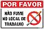 Placa de fumante não fume no local de  trabalho - Imagem 1