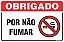 Placa de fumante proibido por não  fumar - Imagem 1