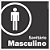 Placa de banheiro sanitário masculino - Imagem 1