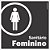 Placa de banheiro sanitário feminino - Imagem 1