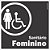 Placa de banheiro sanitário com acessibilidade para mulheres cadeirantes - Imagem 1