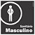 Placa de banheiro sanitário masculino - Imagem 1
