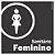 Placa de banheiro sanitário feminino - Imagem 1
