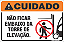 Placa de cuidado não ficar embaixo da torre de elevação. - Imagem 1