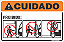 Placa de cuidado proibido: se pendurar na empilhadeira - Imagem 1