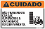 Placa de  cuidado não transporte cargas superiores a capacidade do equipamento. - Imagem 1