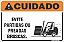 Placa de cuidado evite partidas ou freadas bruscas. - Imagem 1