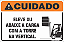 Placa de cuidado eleve ou abaixe a carga com a torre na vertical. - Imagem 1