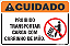 Placa de cuidado proibido transportar carga com carrinho de mão. - Imagem 1
