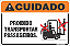 Placa de cuidado proibido transportar passageiros - Imagem 1